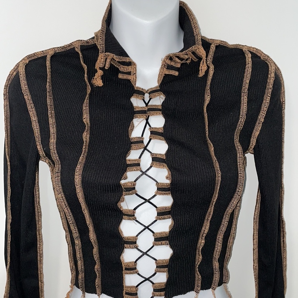Lace up bandage crop top